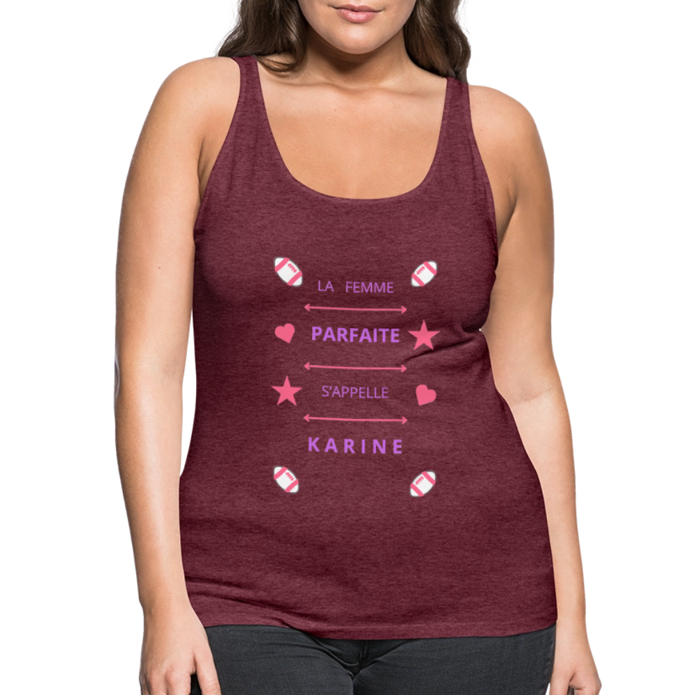 Débardeur Premium Femme - rouge bordeaux chiné