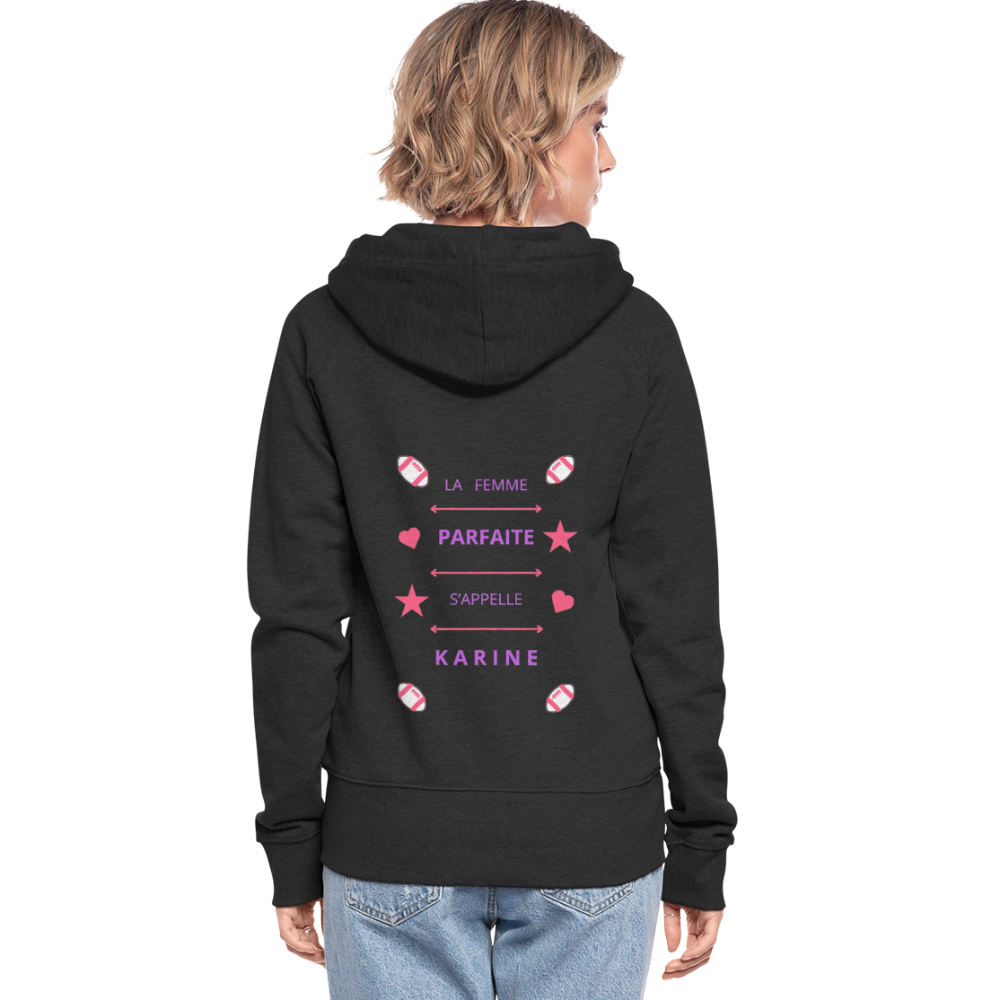 Veste à capuche Premium Femme - noir