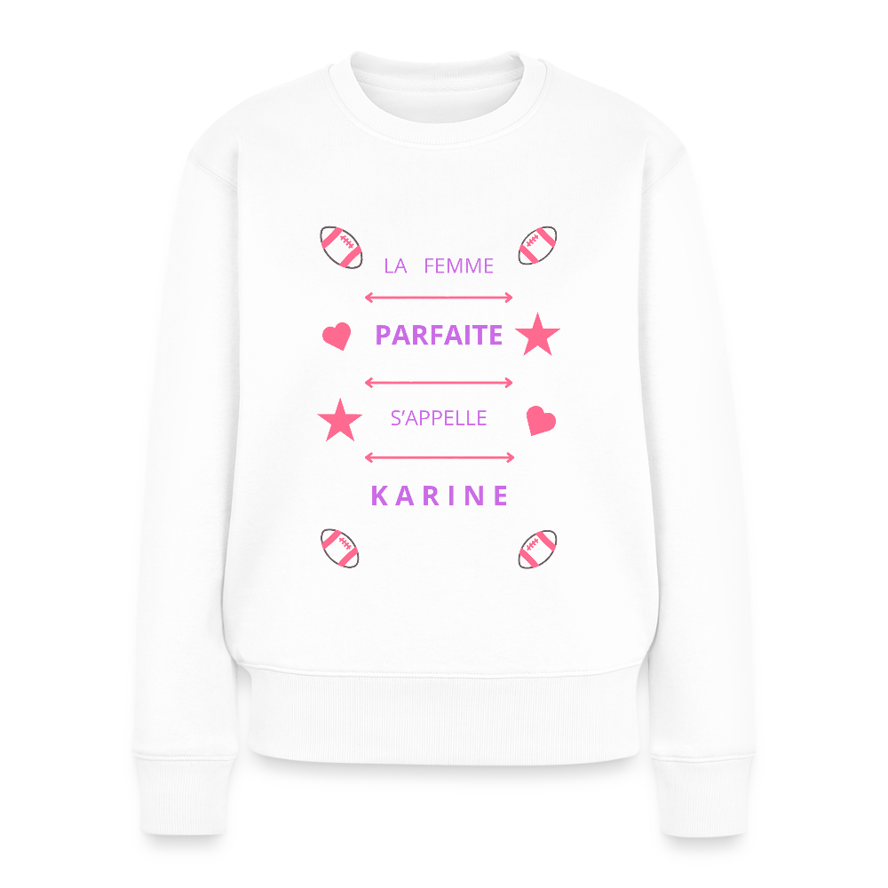 Sweat ras-du-cou Premium Femme - blanc
