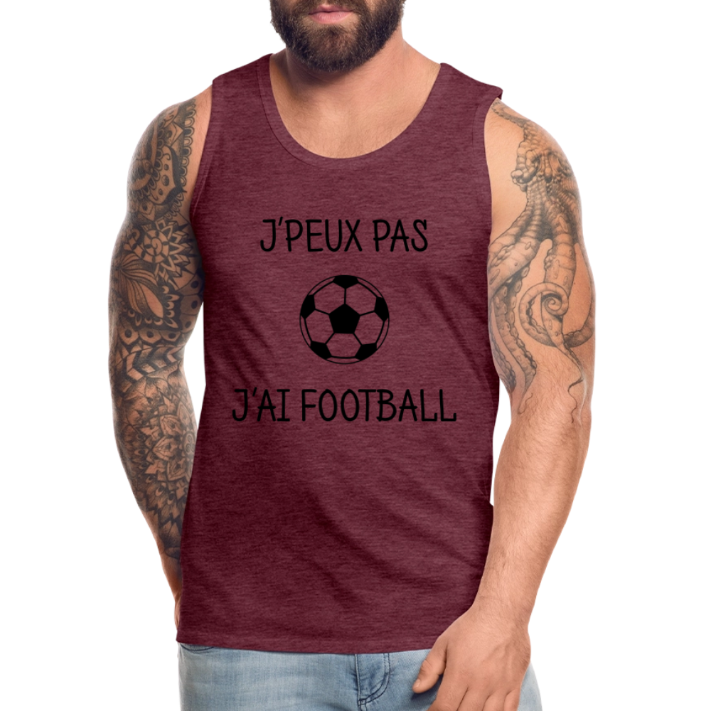 Débardeur Premium Homme - rouge bordeaux chiné