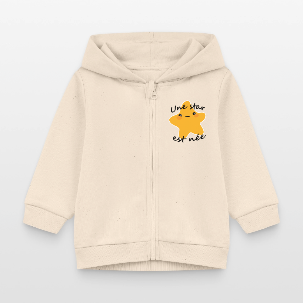 Veste à capuche bio CONNECTOR Stanley/Stella Bébé - blanc gris