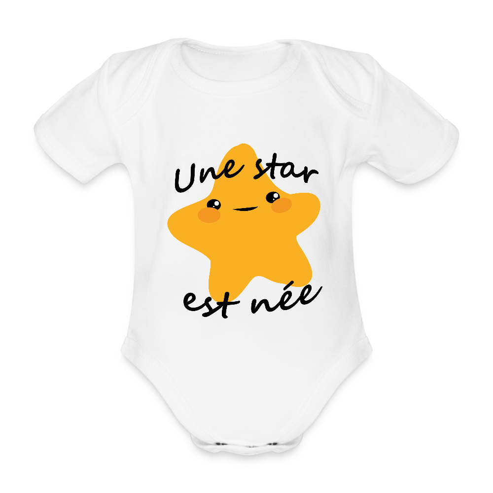 Body Bébé bio manches courtes - blanc
