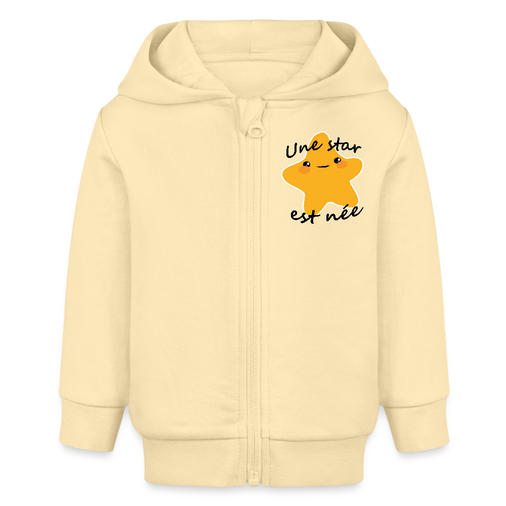 Veste à capuche bio CONNECTOR Stanley/Stella Bébé - crème