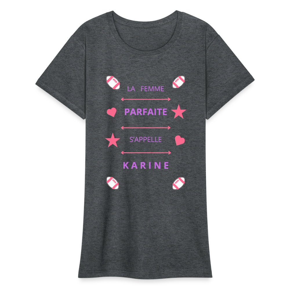T-shirt Gildan épais femme - gris foncé chiné