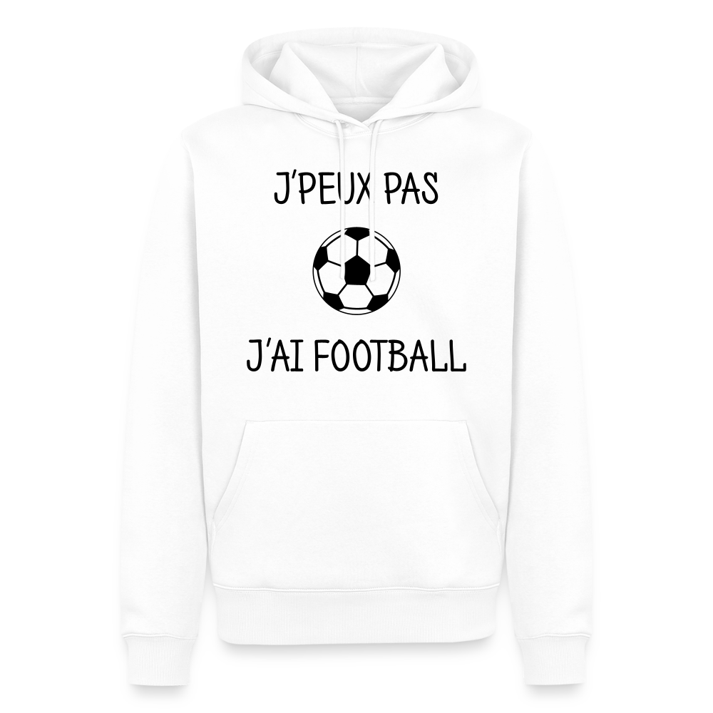 Sweat-shirt à capuche Premium pour hommes - blanc