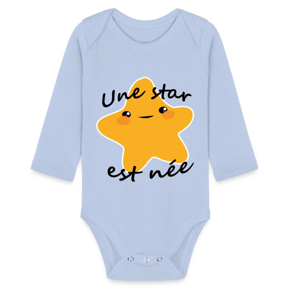 Body Bébé bio manches longues - ciel