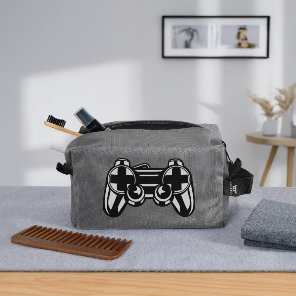 Trousse de toilette en tissu recyclé - anthracite