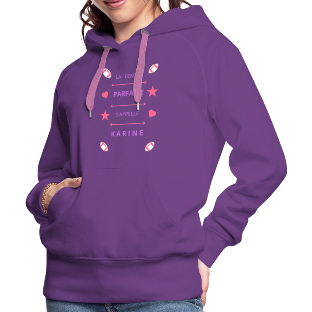 Sweat-shirt à capuche Premium pour femmes - violet