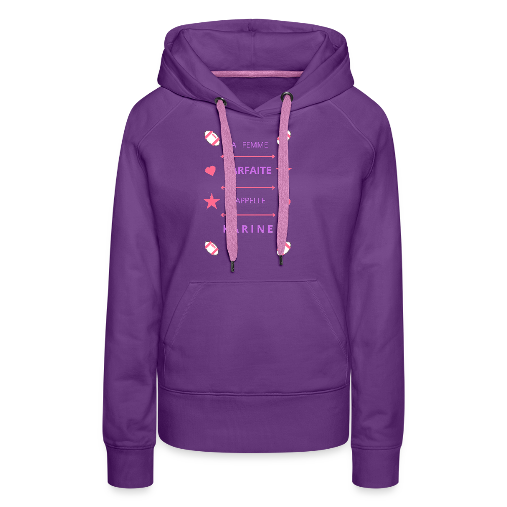 Sweat-shirt à capuche Premium pour femmes - violet