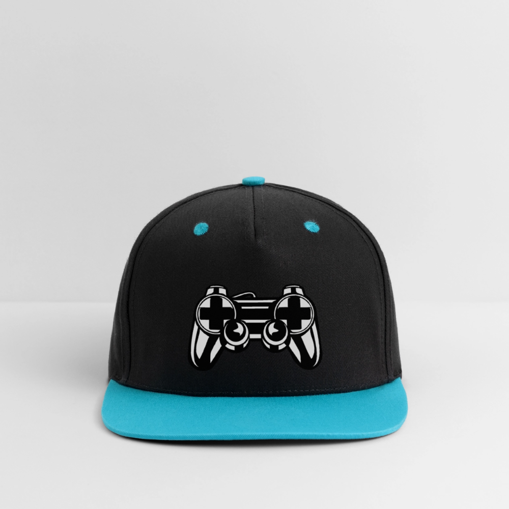 Casquette Snapback contrastée - noir/turquoise