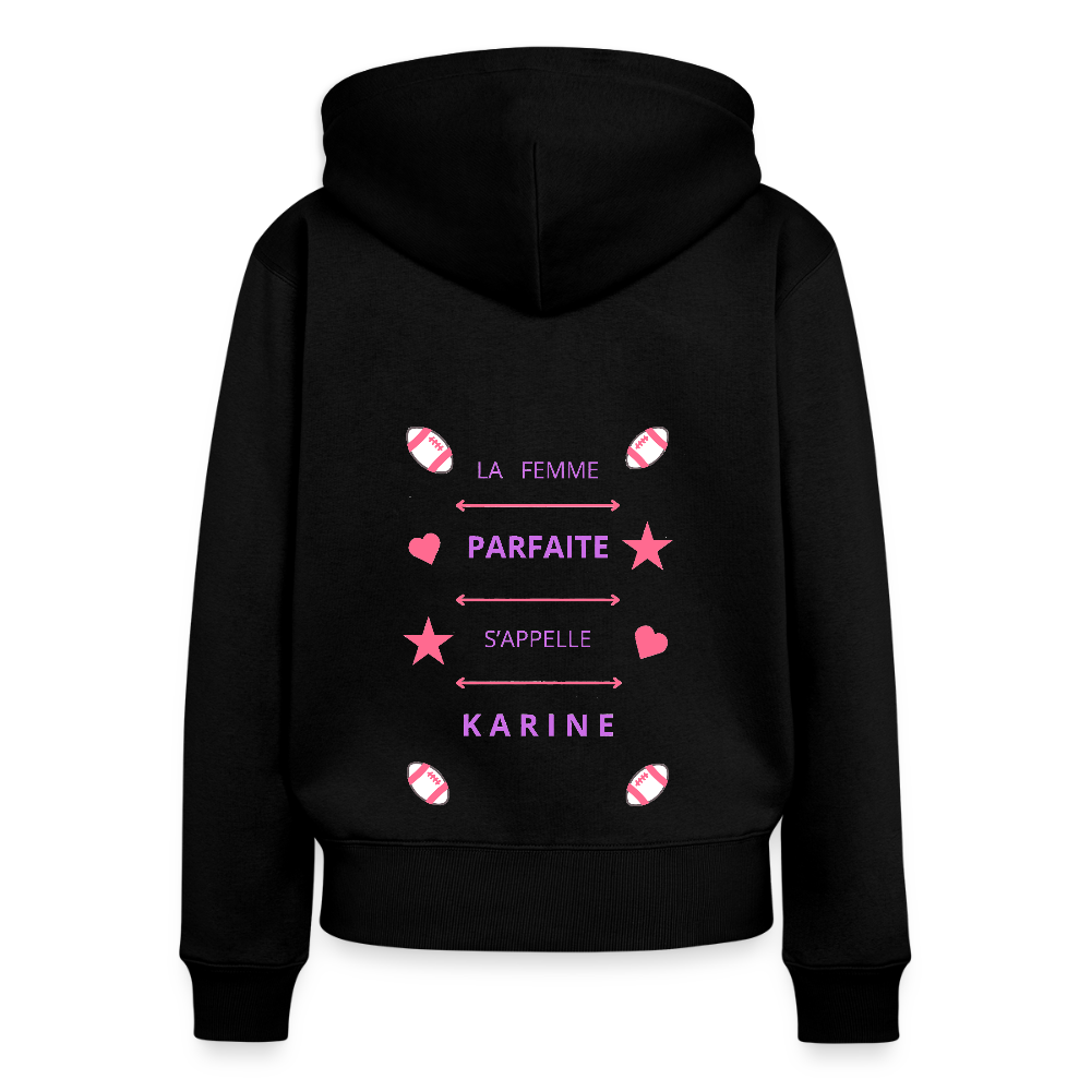 Veste à capuche Premium Femme - noir