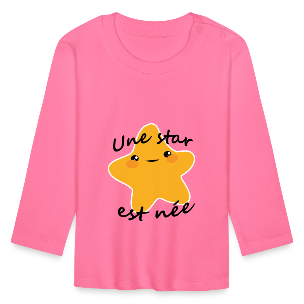 T-shirt manches longues Bébé - rose azalée