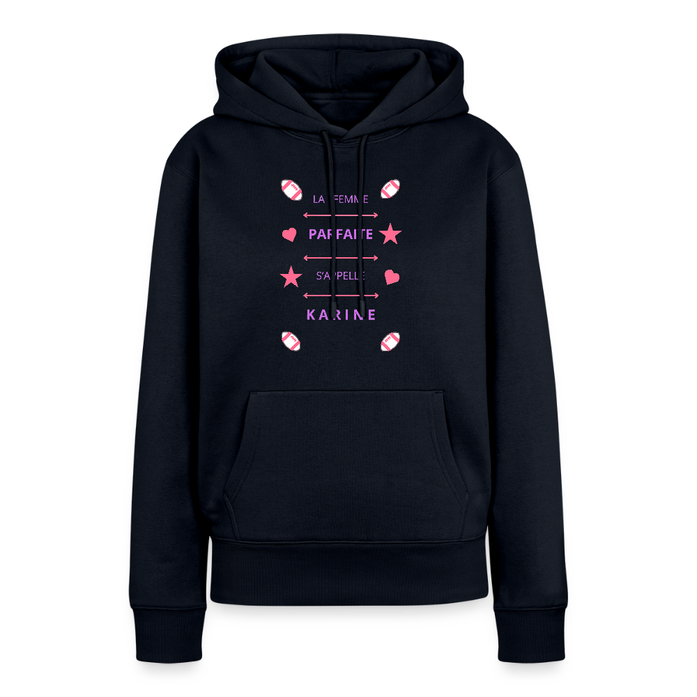 Sweat-shirt à capuche Premium pour femmes - bleu marine
