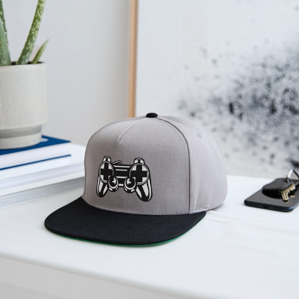 Casquette snapback - gris graphite/noir
