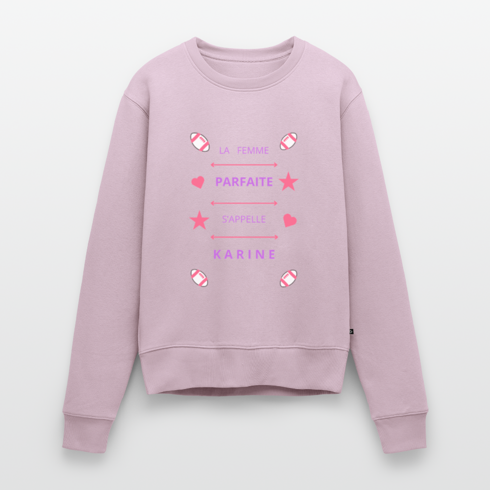 Sweat ras-du-cou Premium Femme - rose poudré