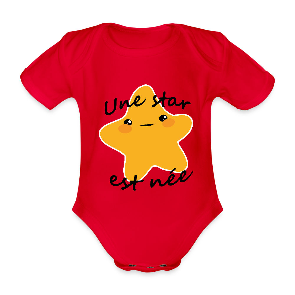 Body Bébé bio manches courtes - rouge