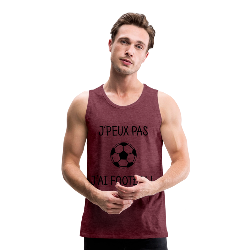 Débardeur Premium Homme - rouge bordeaux chiné