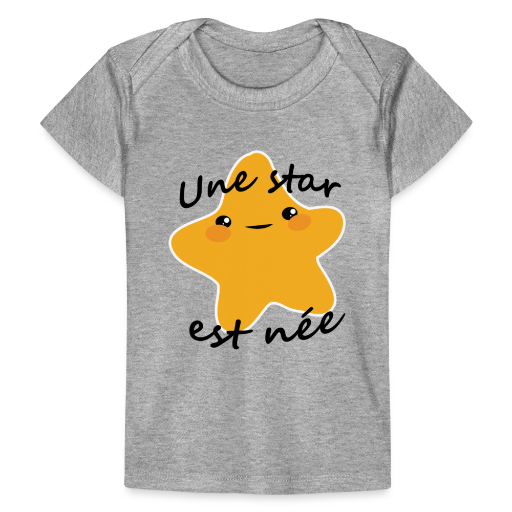 T-shirt bio Bébé - gris chiné