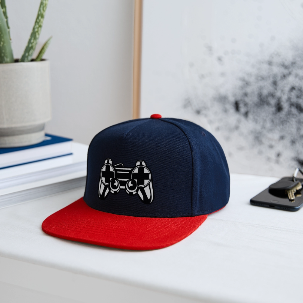 Casquette snapback - bleu marine/rouge