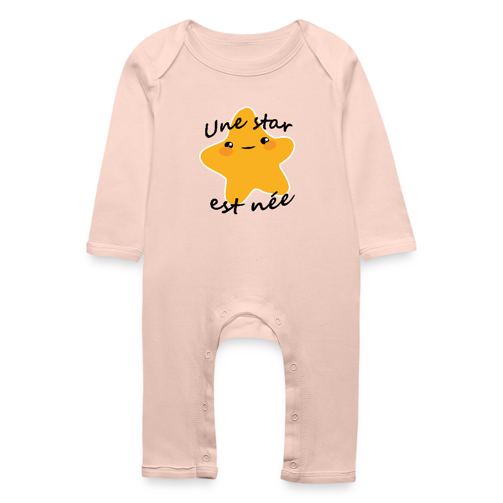 Grenouillère bio Bébé - rose cristal