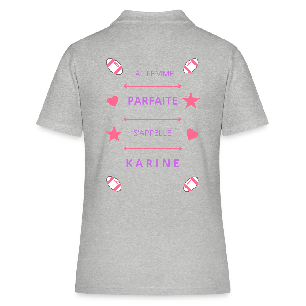 Women's Polo Shirt - gris chiné