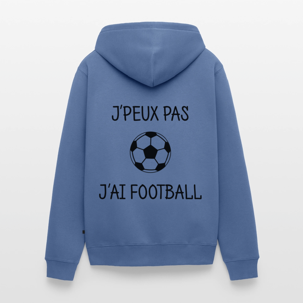 Veste à capuche Premium Homme - bleu pigeon