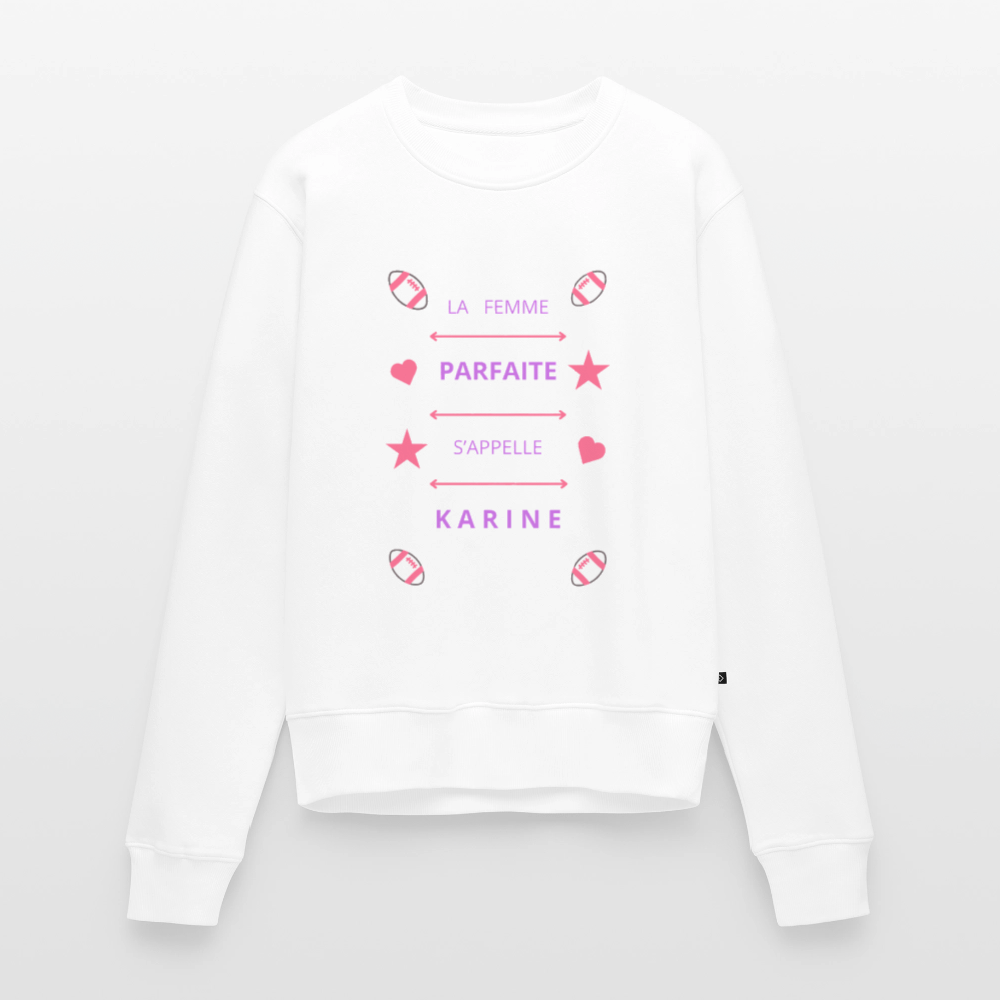 Sweat ras-du-cou Premium Femme - blanc