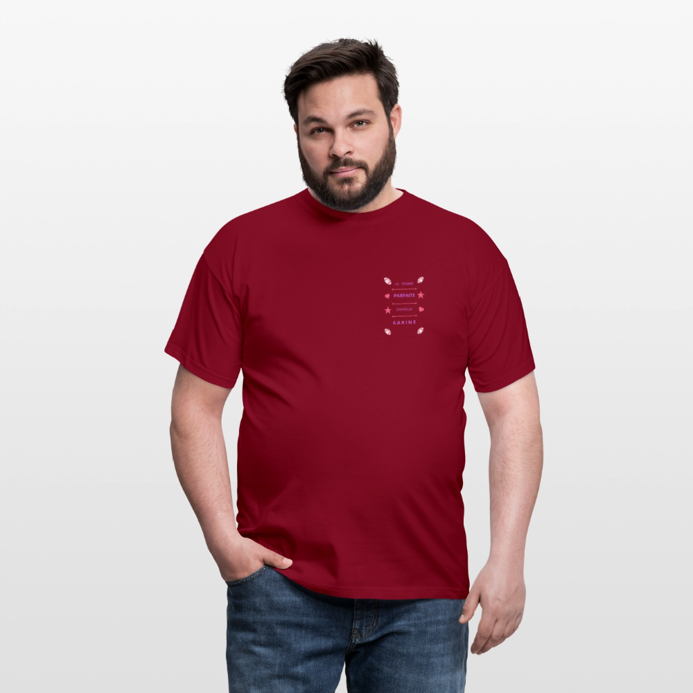 T-shirt Homme - rouge brique