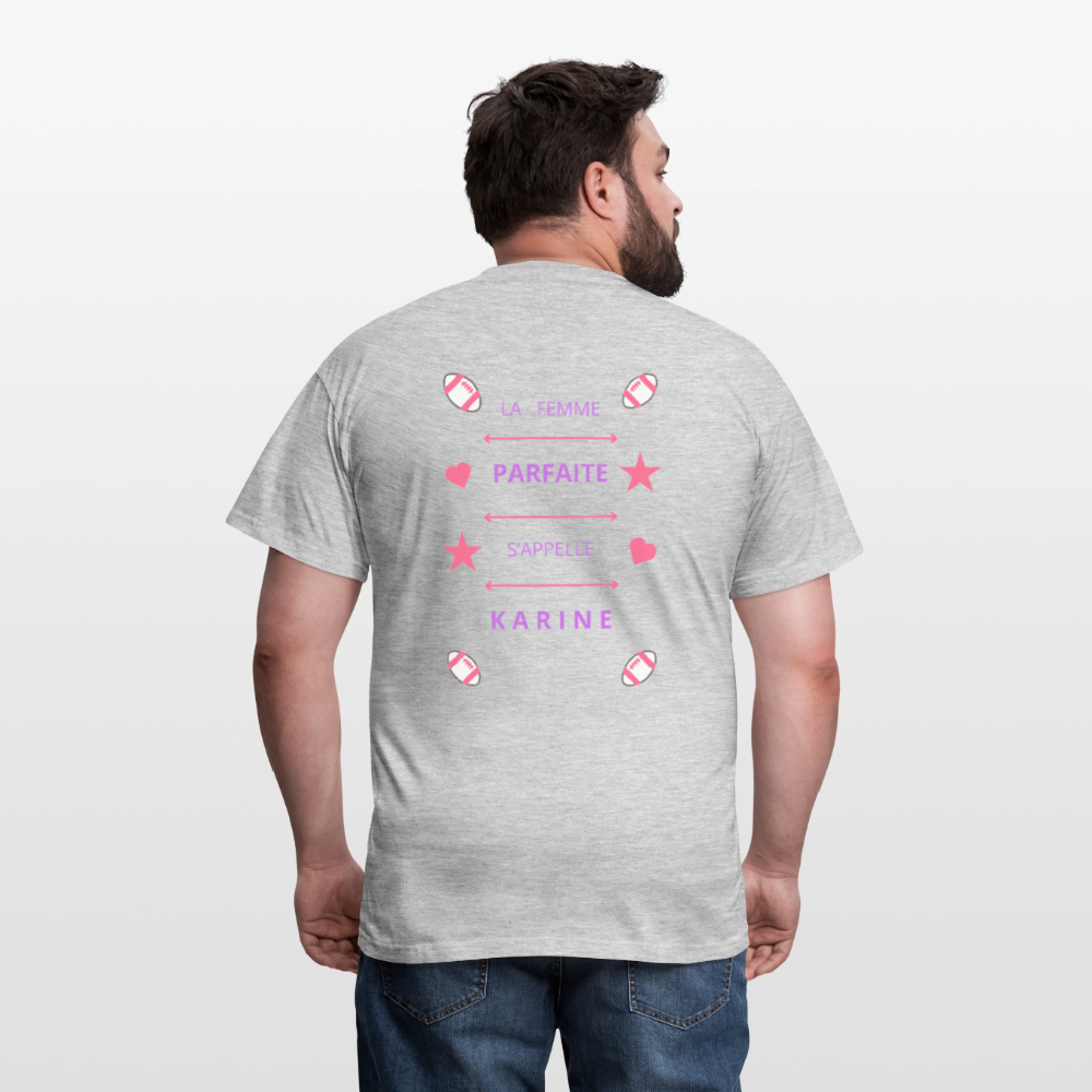 T-shirt Homme - gris chiné