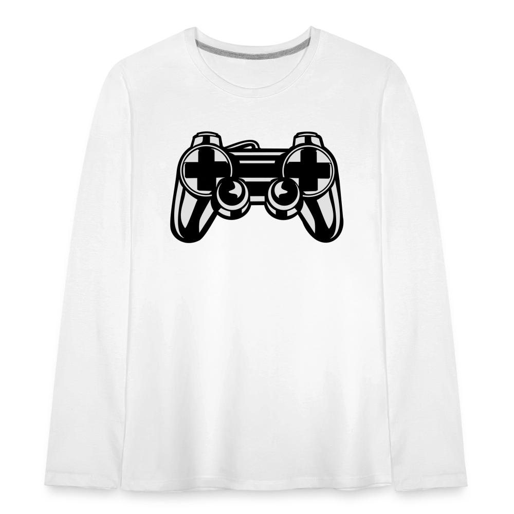 T-shirt manches longues Premium Ado - blanc