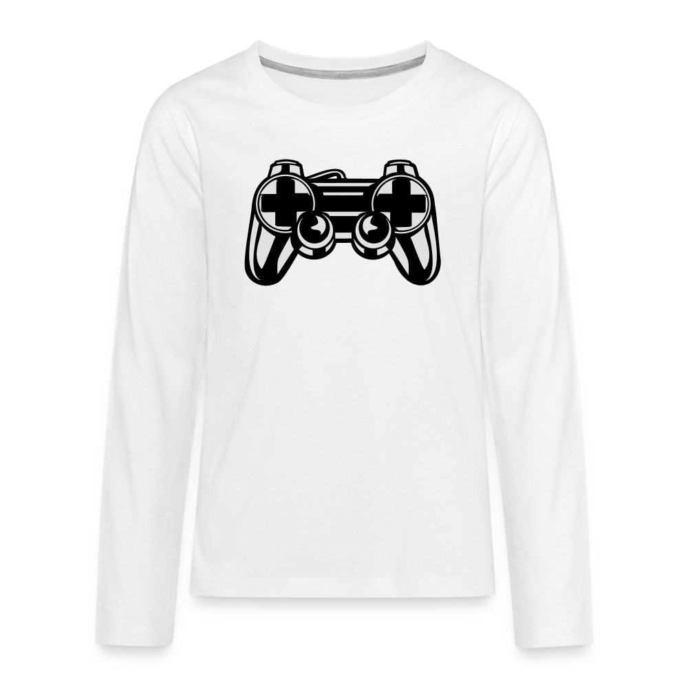 T-shirt manches longues Premium Ado - blanc