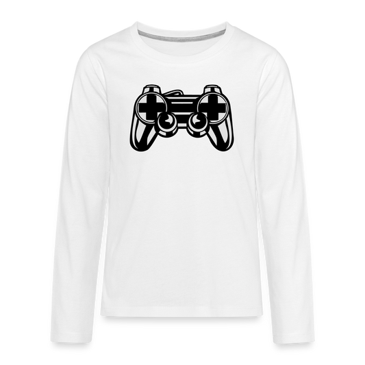 T-shirt manches longues Premium Ado - blanc