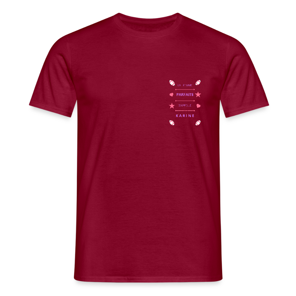 T-shirt Homme - rouge brique
