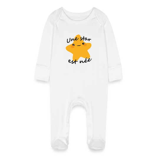 Grenouillère bio avec gants Bébé - blanc
