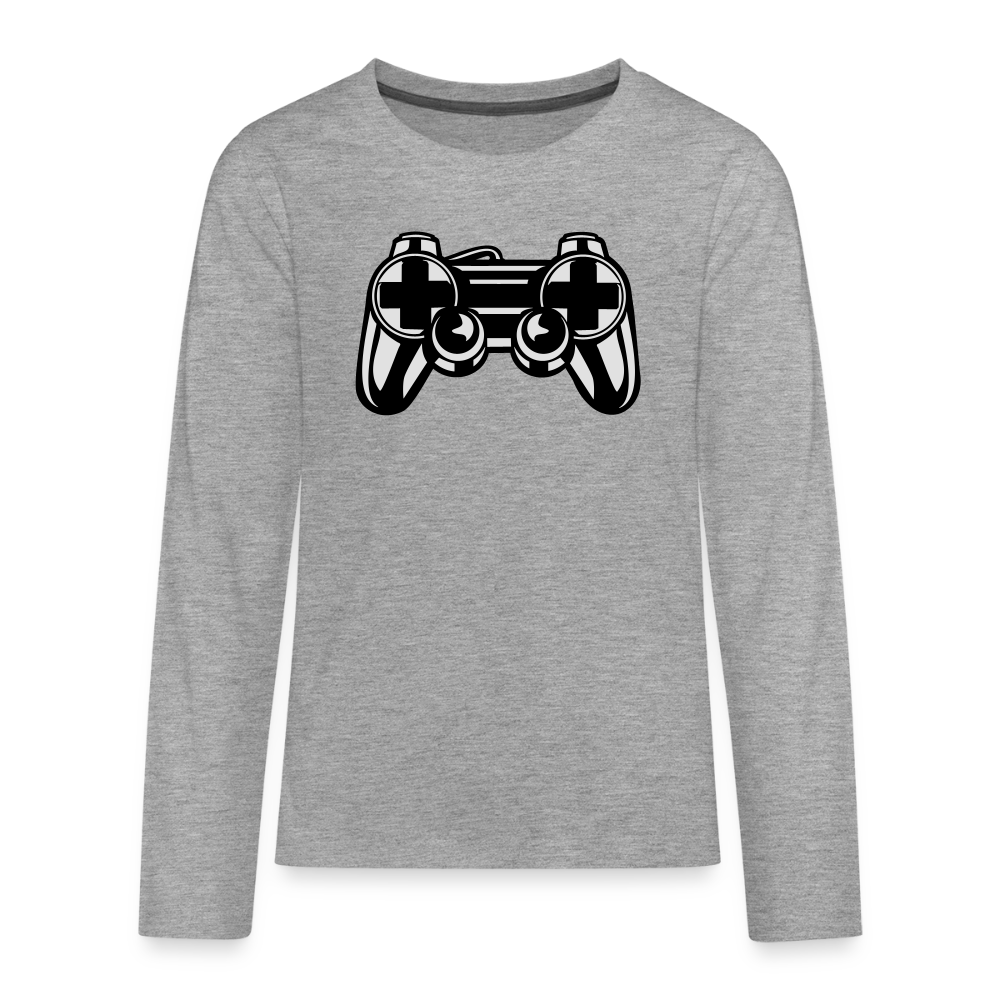 T-shirt manches longues Premium Ado - gris chiné