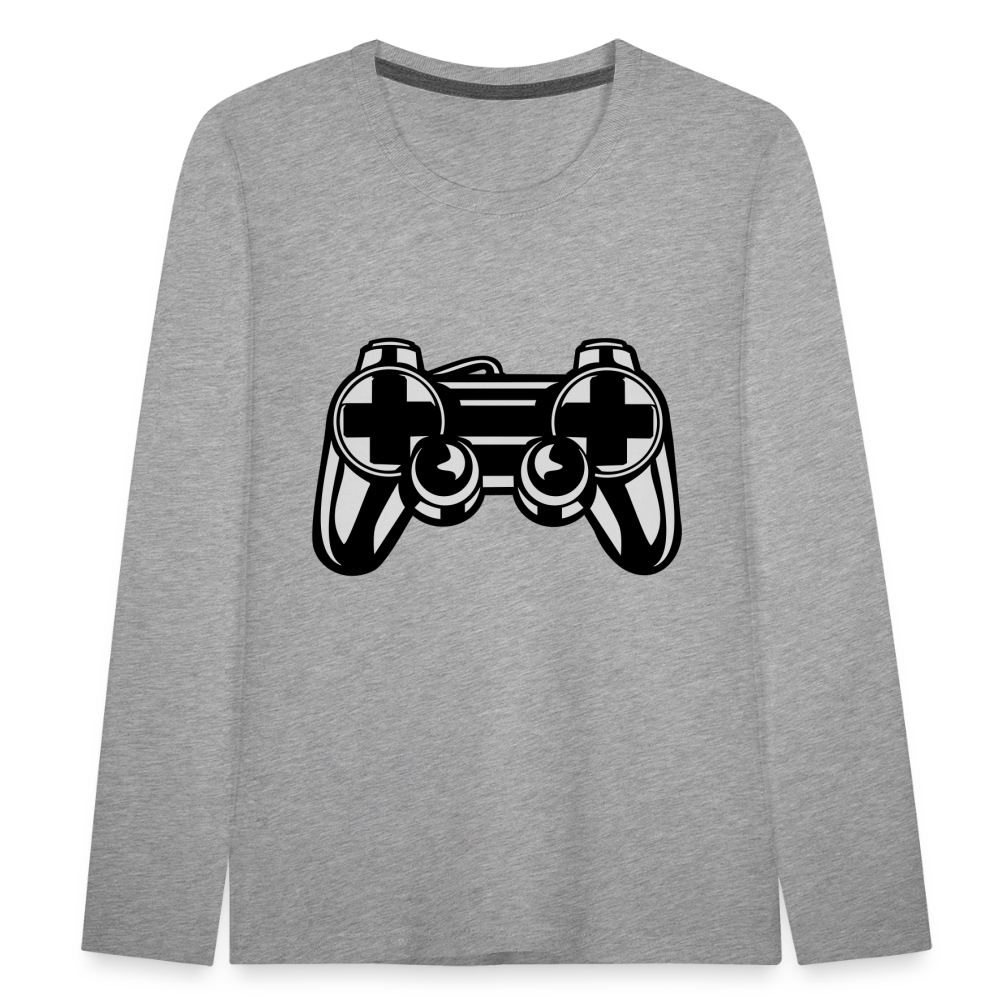 T-shirt manches longues Premium Enfant - gris chiné