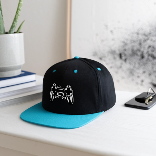 Casquette Snapback contrastée - noir/turquoise