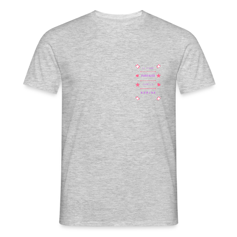 T-shirt Homme - gris chiné