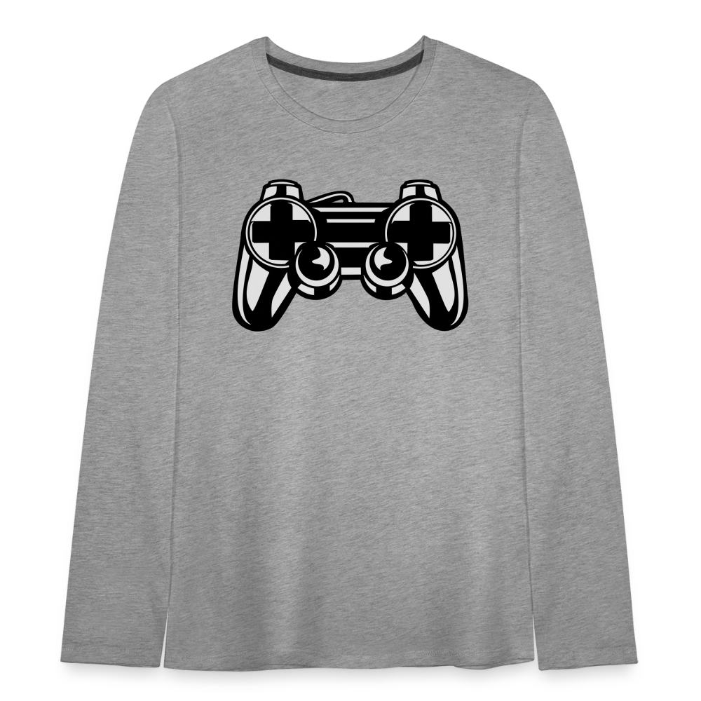 T-shirt manches longues Premium Ado - gris chiné