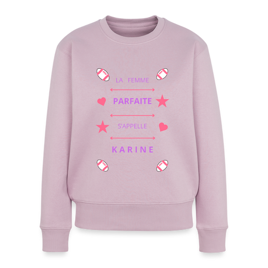 Sweat ras-du-cou Premium Femme - rose poudré