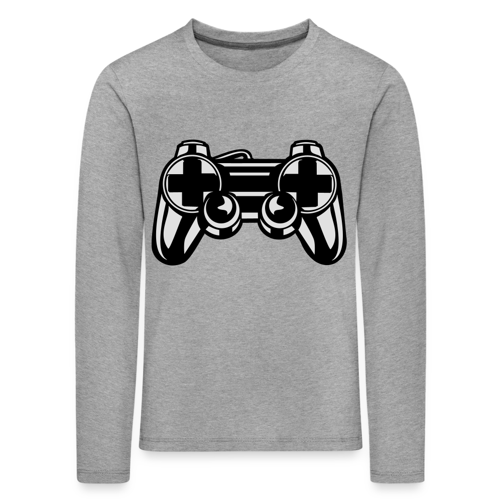 T-shirt manches longues Premium Enfant - gris chiné