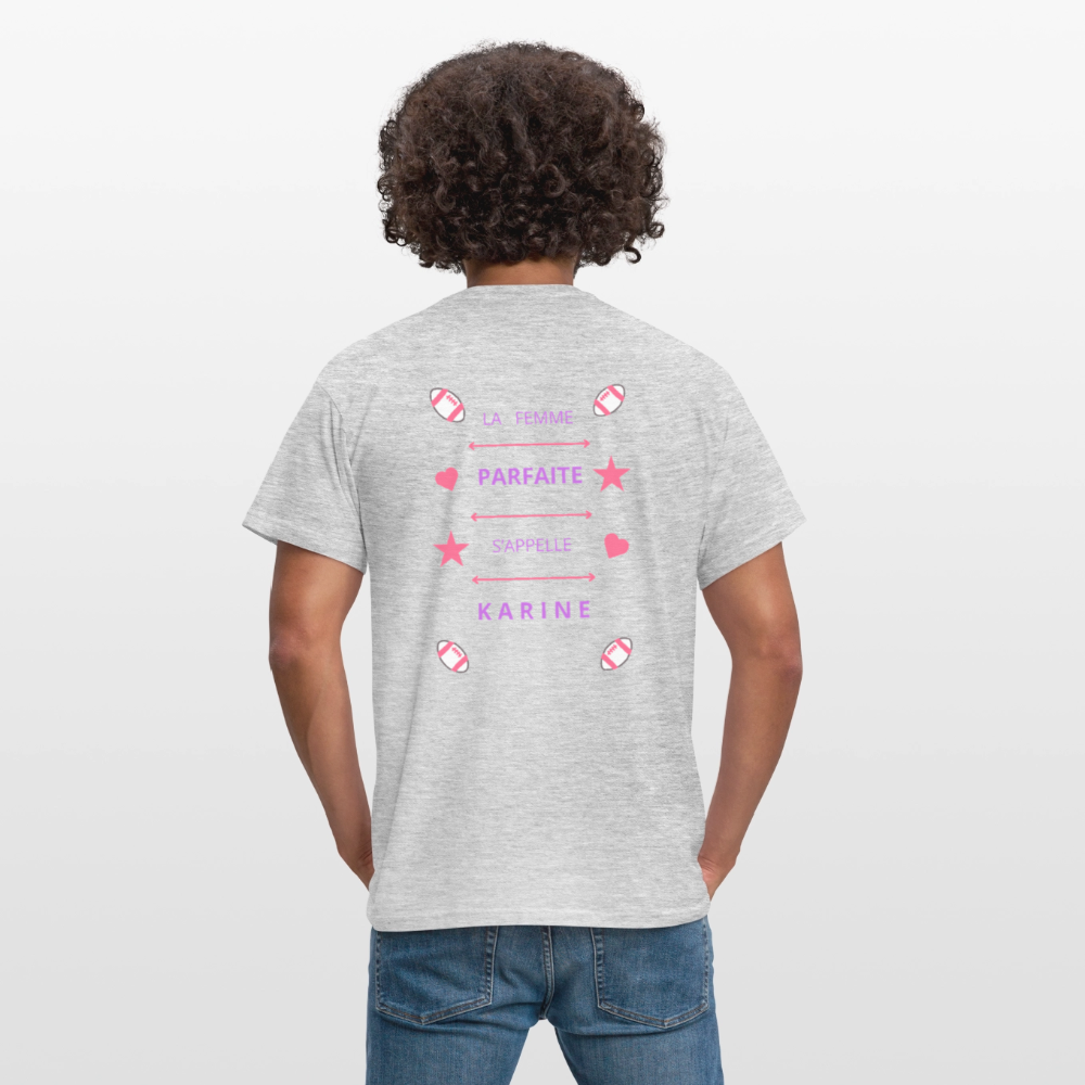 T-shirt Homme - gris chiné