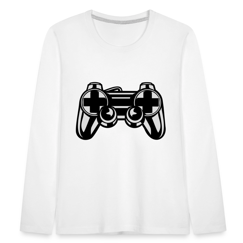 T-shirt manches longues Premium Enfant - blanc