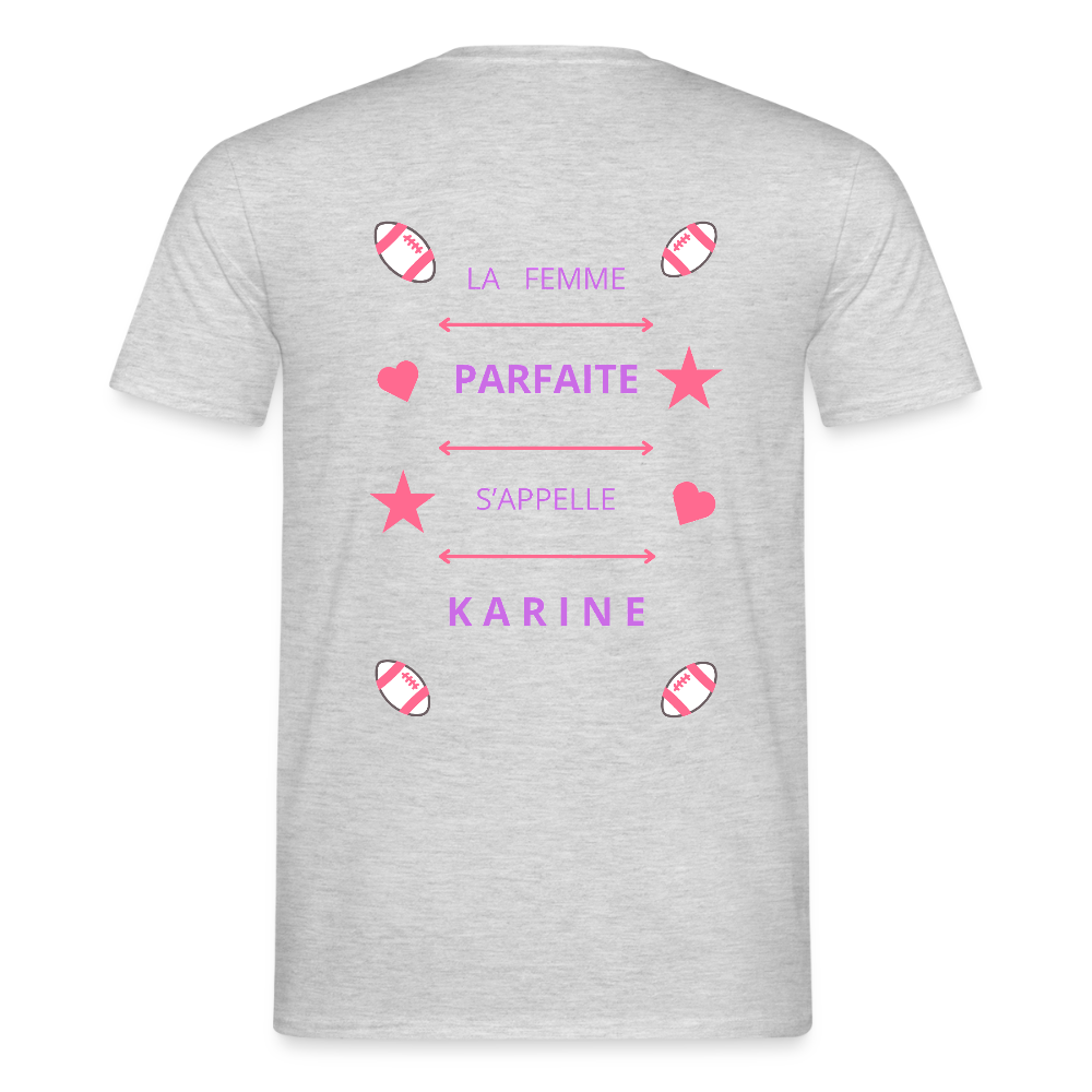 T-shirt Homme - gris chiné