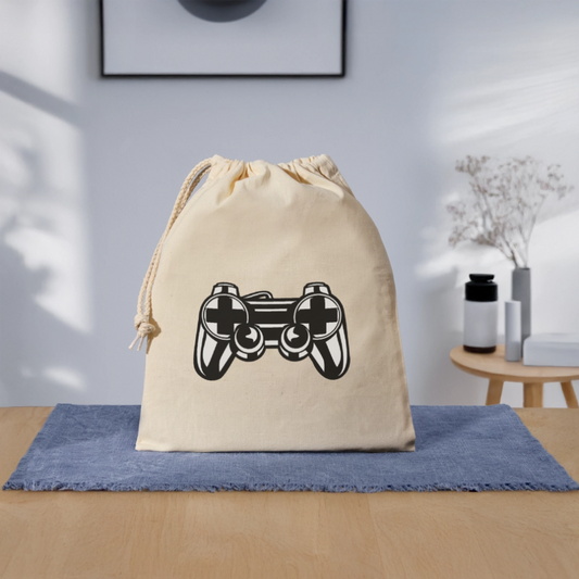 Sac cadeau en coton avec cordon (25 x 30 cm) - nature