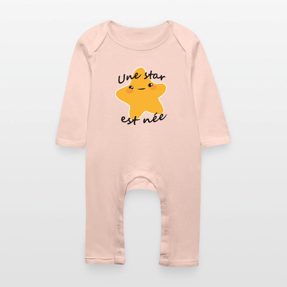 Grenouillère bio Bébé - rose cristal