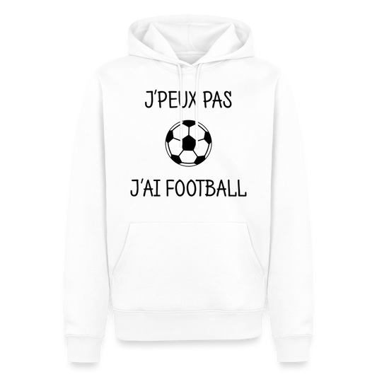 Sweat-shirt à capuche Premium pour hommes - blanc