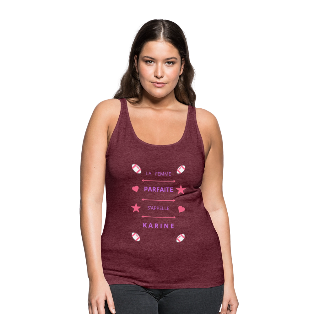 Débardeur Premium Femme - rouge bordeaux chiné