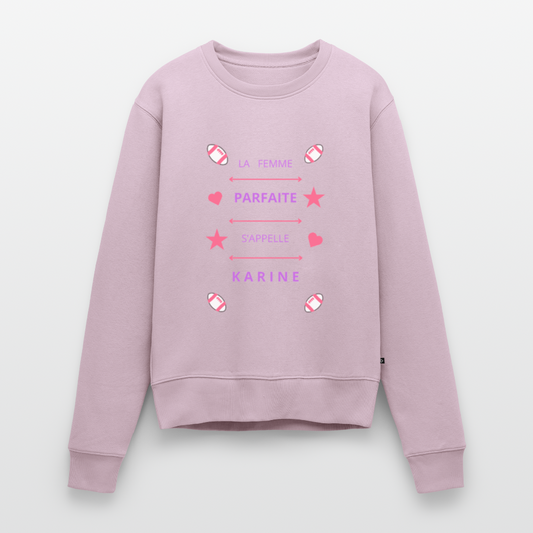 Sweat ras-du-cou Premium Femme - rose poudré