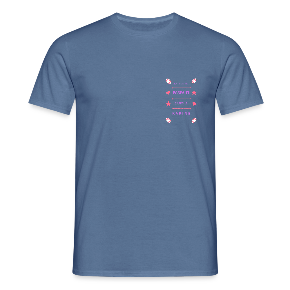 T-shirt Homme - bleu pigeon 